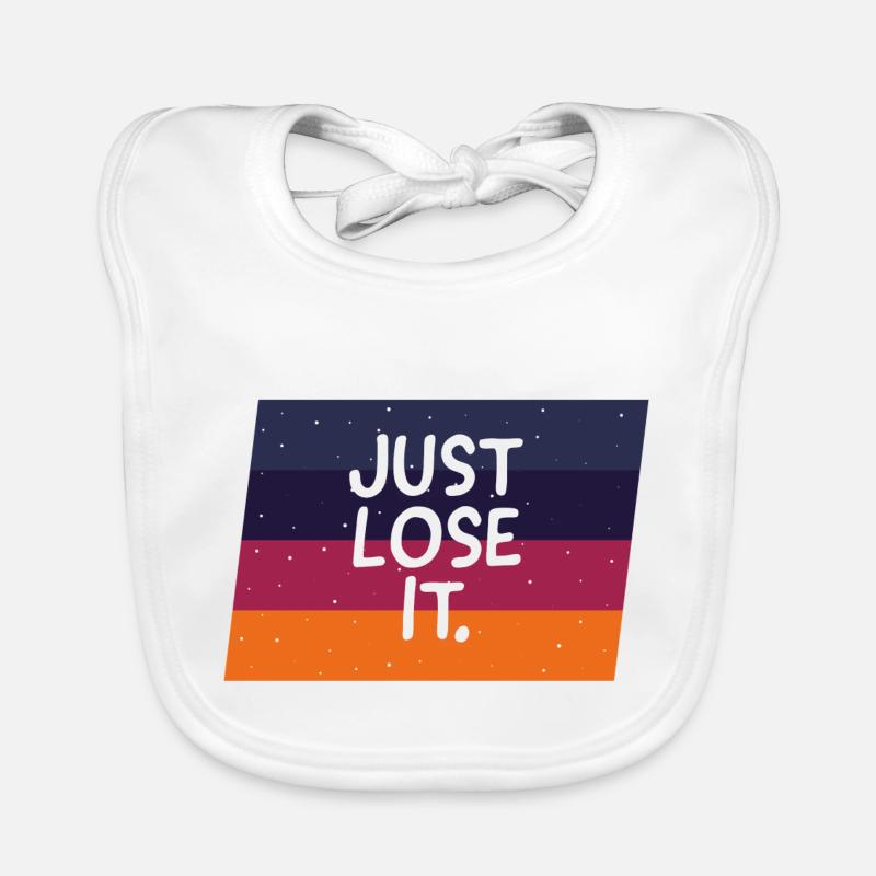 Il suffit de le perdre. Tee d'impression de texte Bavoir bio Bébé