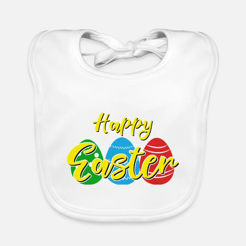 cadeau célébration Lapin de Pâques - Joyeuses Pâques Bavoir bio Bébé