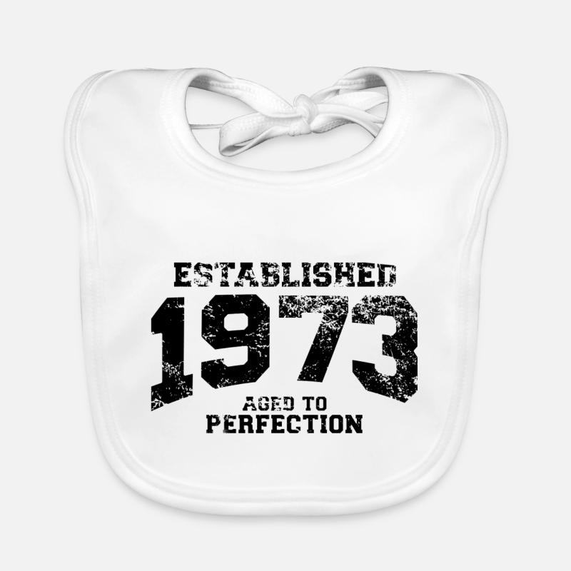 established 1973 - aged to perfection(fr) Bavoir bio Bébé