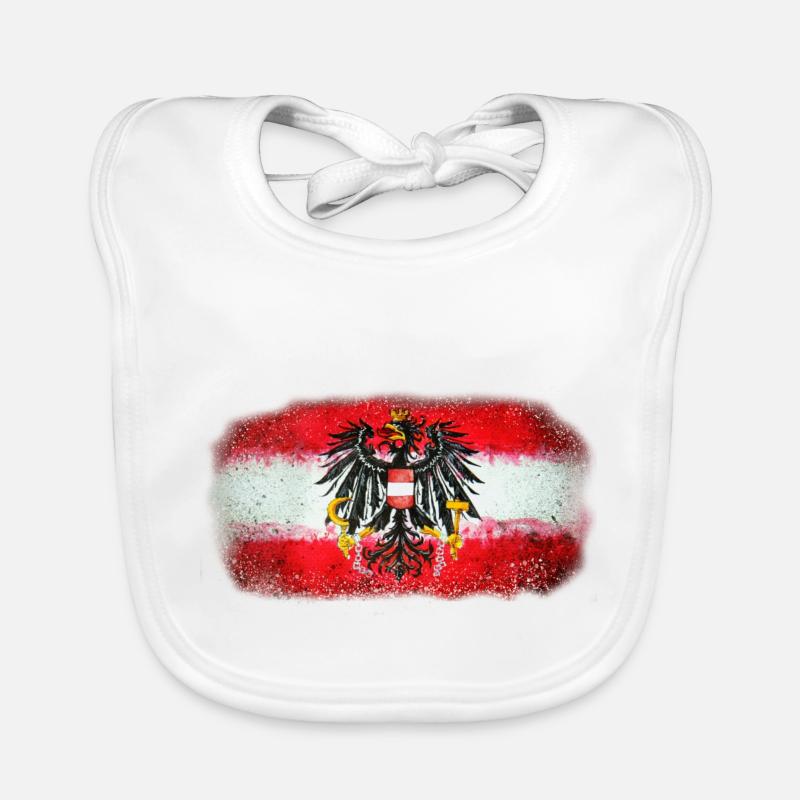 Austria Flag Organic Baby Bibs
