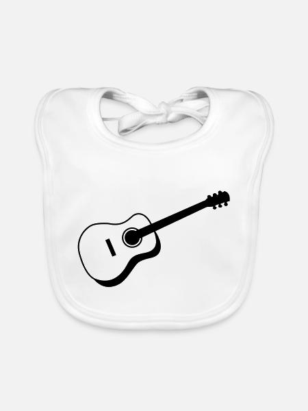 gitarre_1c - Bavoir bio Bébé - blanc - Devant