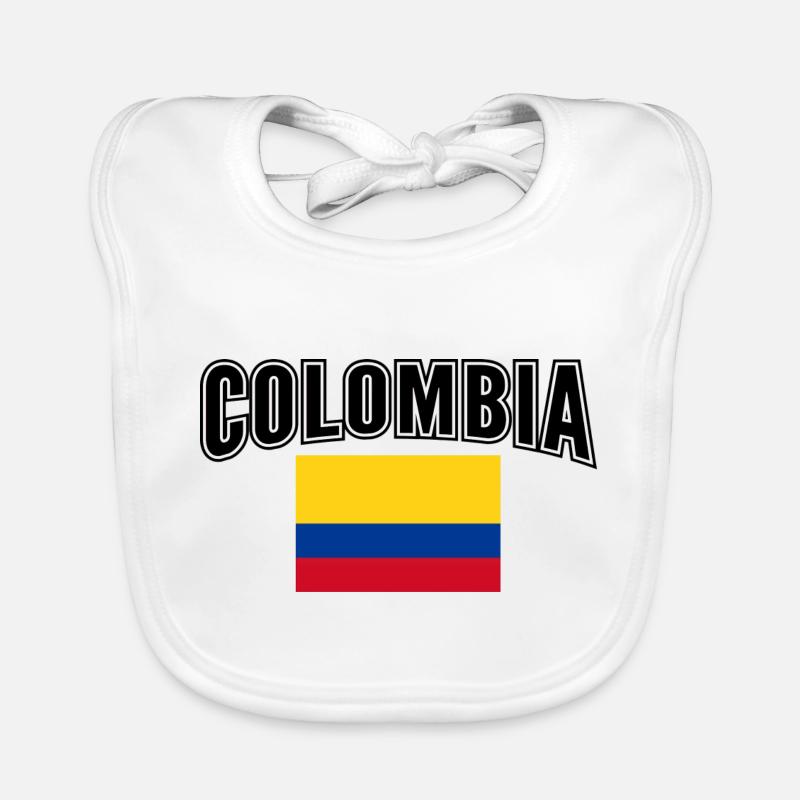 Colombie - Bavoir bio Bébé - blanc