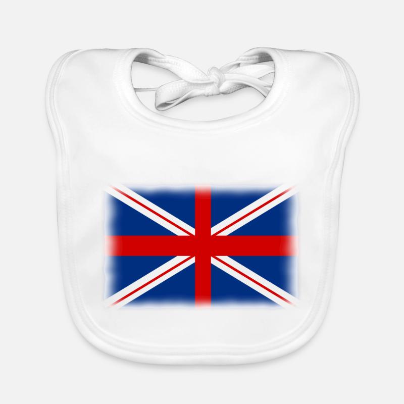 drapeau anglais Organic Baby Bibs