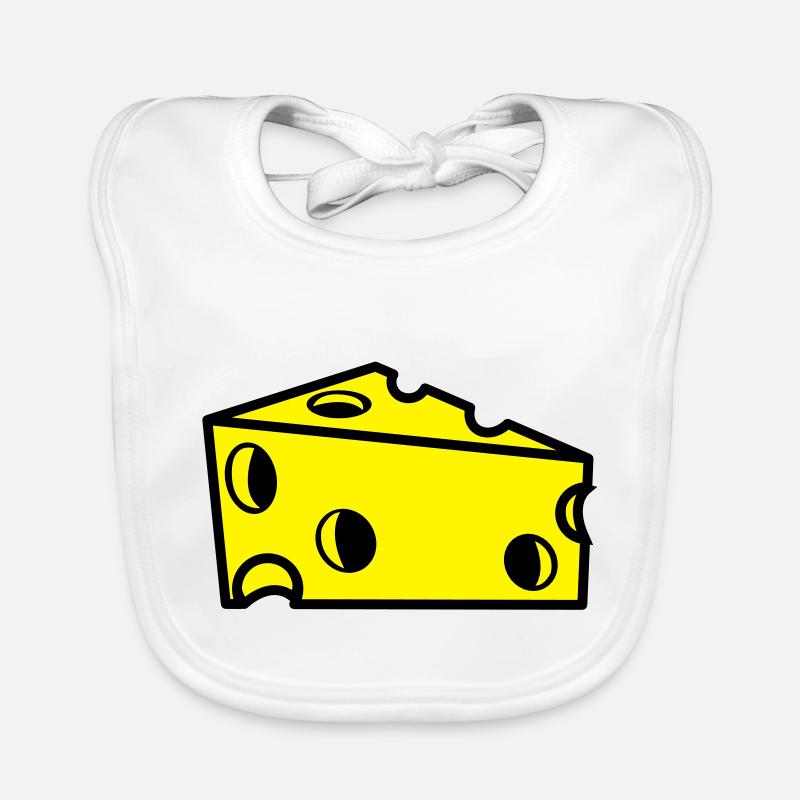 Schweizer Käse mit Löchern, in Scheiben Baby Bio-Lätzchen