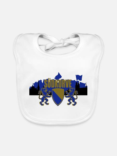 Zurich South Bend - Organic Baby Bibs - white - Front