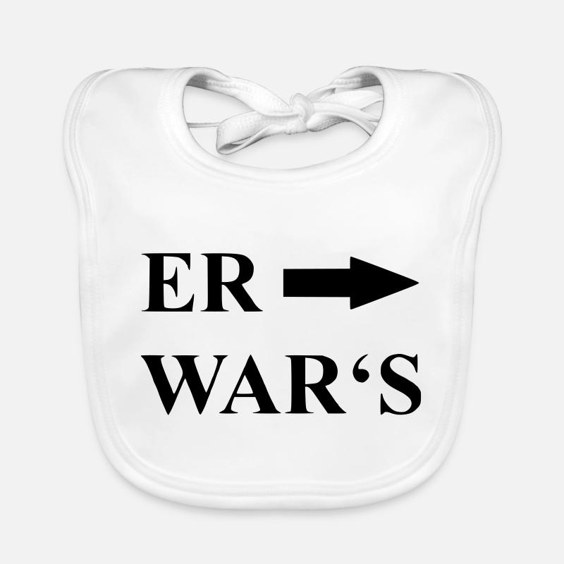 Spruch er wars Baby Bio-Lätzchen