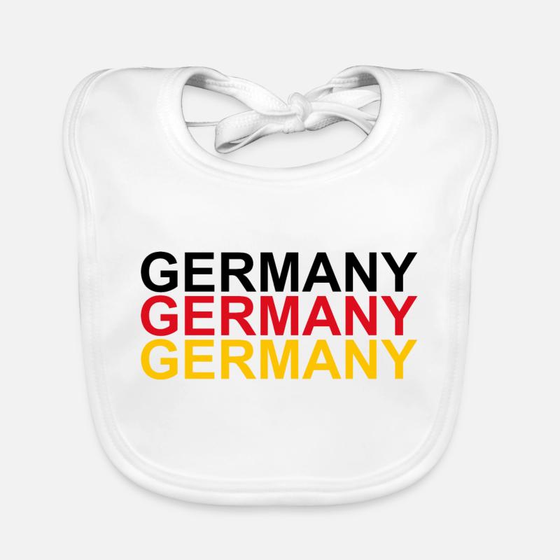 Deutsche Flagge - Baby Bio-Lätzchen - Weiß