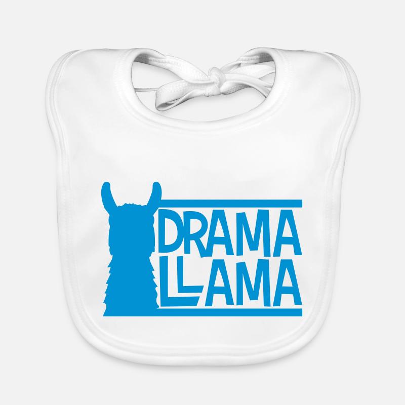 blue bars texte logo drama llama party célébration cool Bavoir bio Bébé