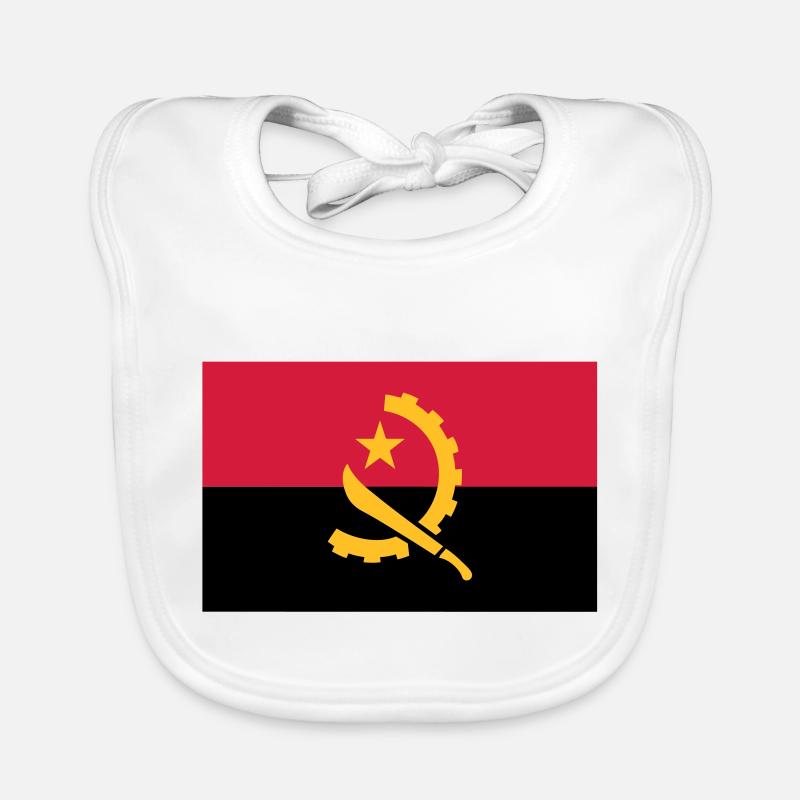 Angola Flag Organic Baby Bibs