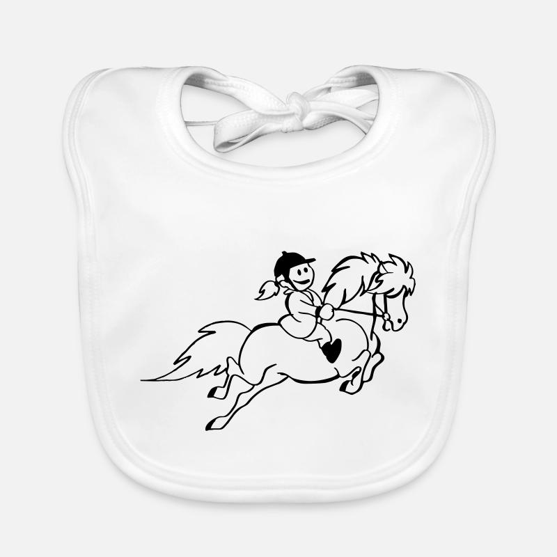 cavalière de poney Bavoir bio Bébé