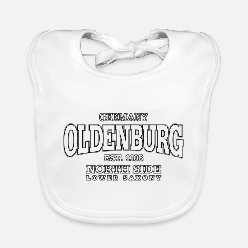 Oldenburg (white) Baby Bio-Lätzchen