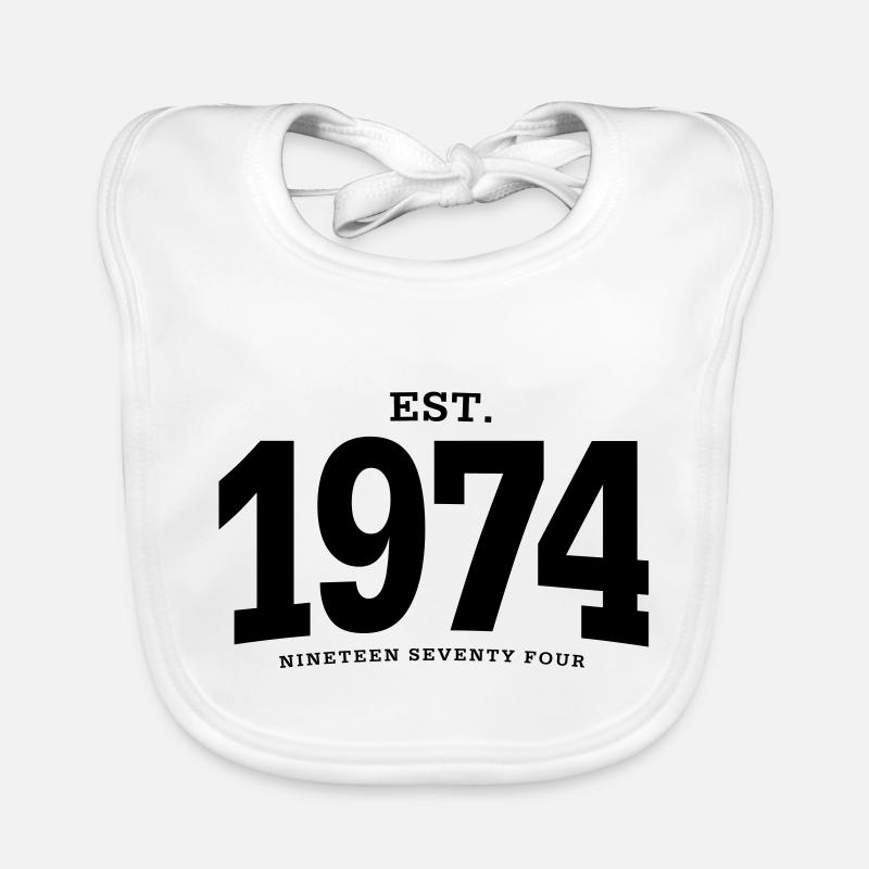 EST. 1974 Nineteen Seventy Four Organic Baby Bibs