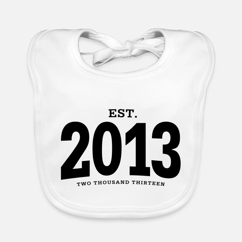 EST. 2013 Two Thousand Thirteen Organic Baby Bibs