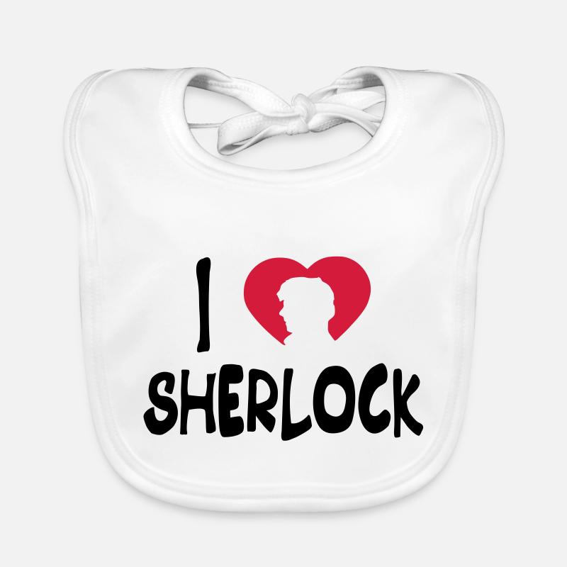 j'aime sherlock Bavoir bio Bébé