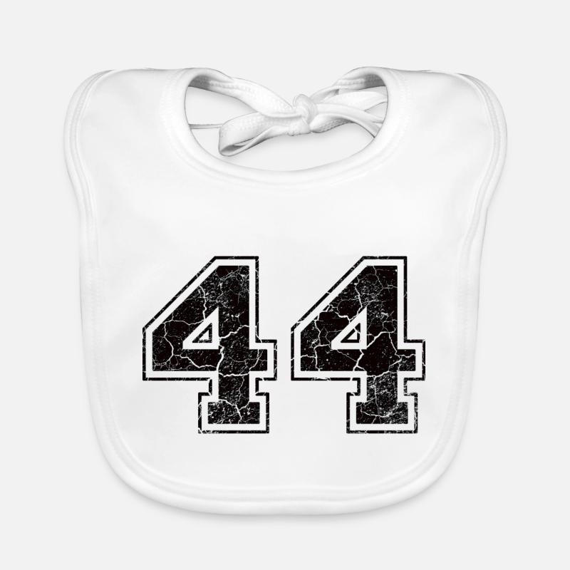 Numéro 44 avec le regard affligé Bavoir bio Bébé