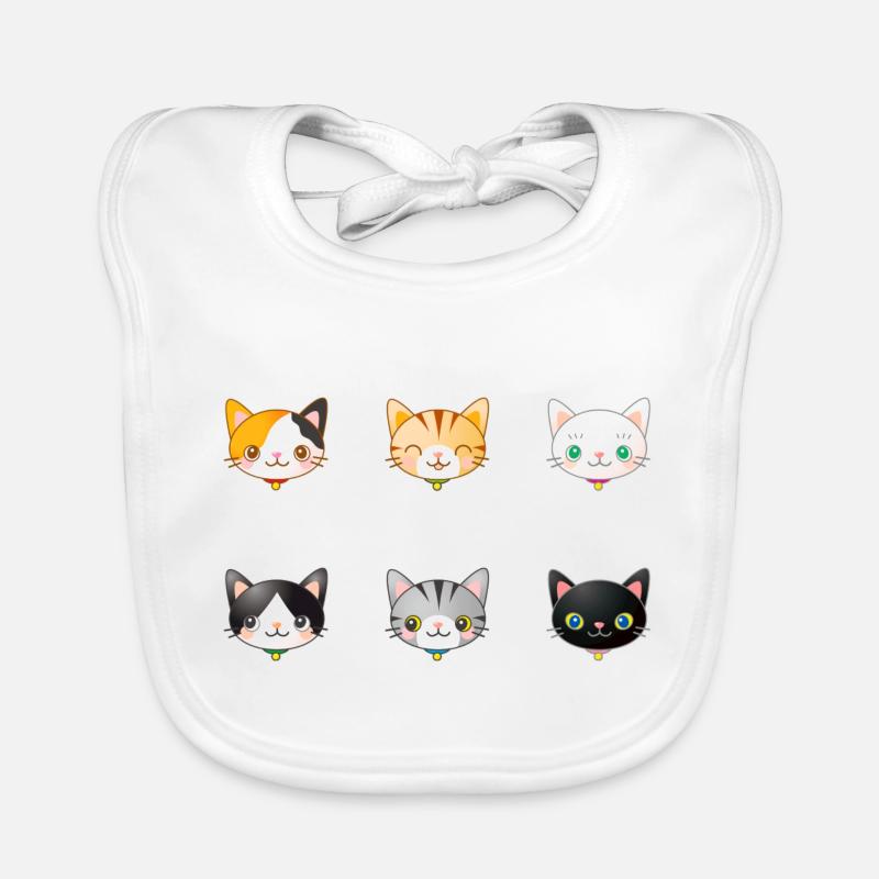 cats Organic Baby Bibs