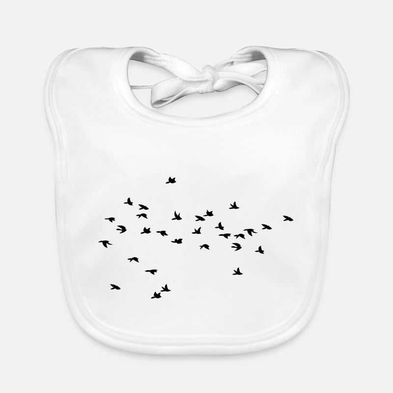 Flying Birds / Fliegende Vögel Baby Bio-Lätzchen