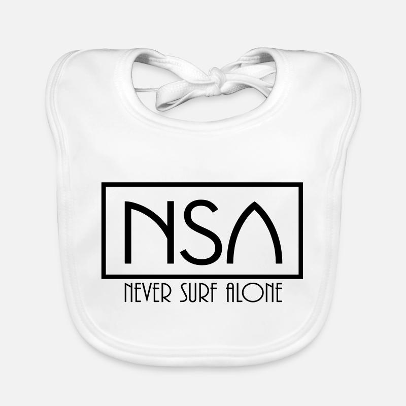 never surf alone Baby Bio-Lätzchen