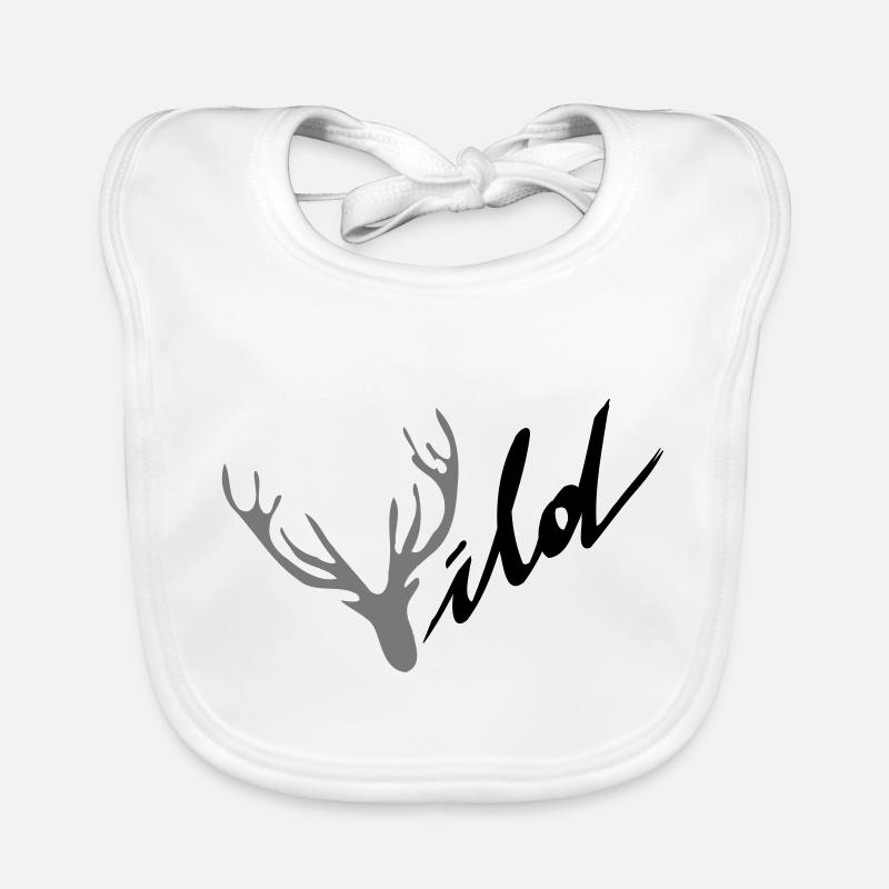 Wildhirsch - Baby Bio-Lätzchen - Weiß