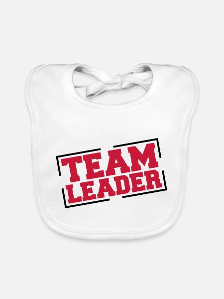 team_leader_rm2 - Organic Baby Bibs - white - Front