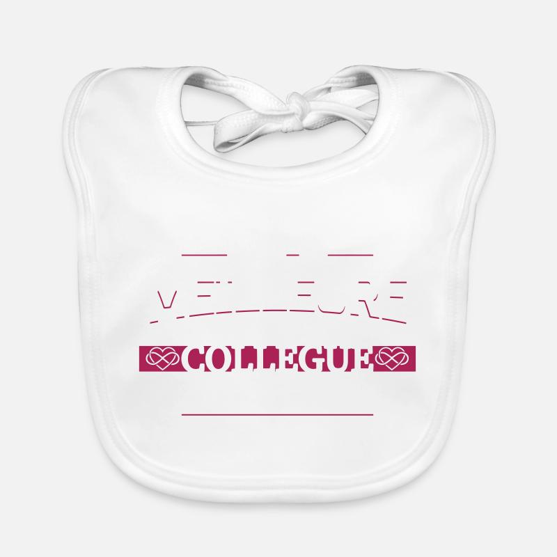 meilleure collegue - Bavoir bio Bébé - blanc