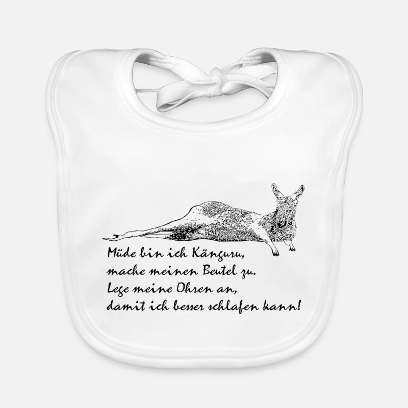 Müdes Känguru Baby Bio-Lätzchen