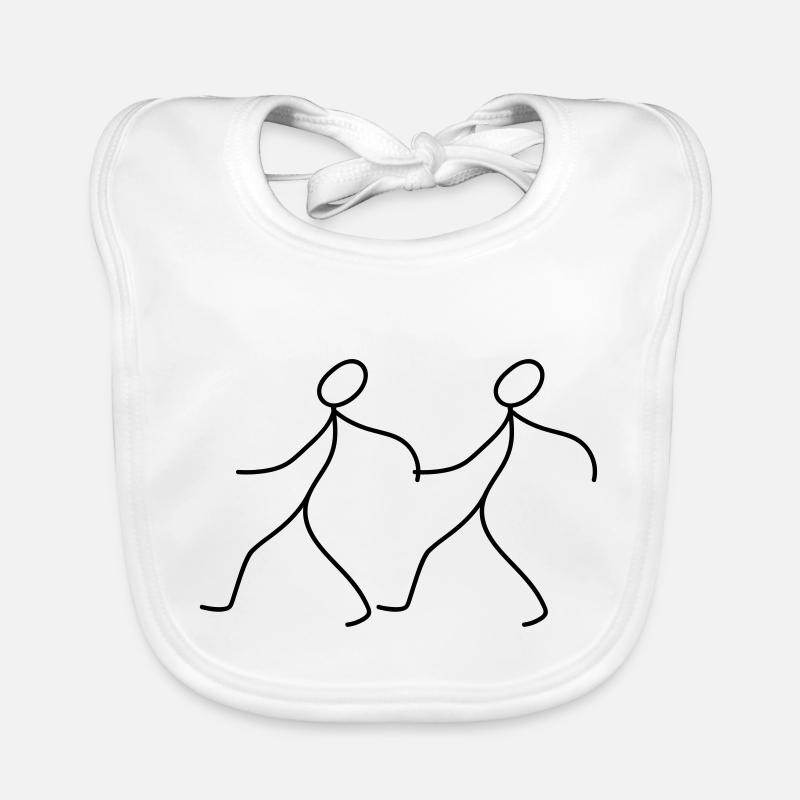 Strichmaennchen go for a walk with you Organic Baby Bibs