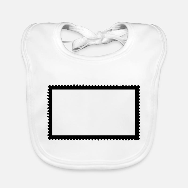 Postage stamp Organic Baby Bibs