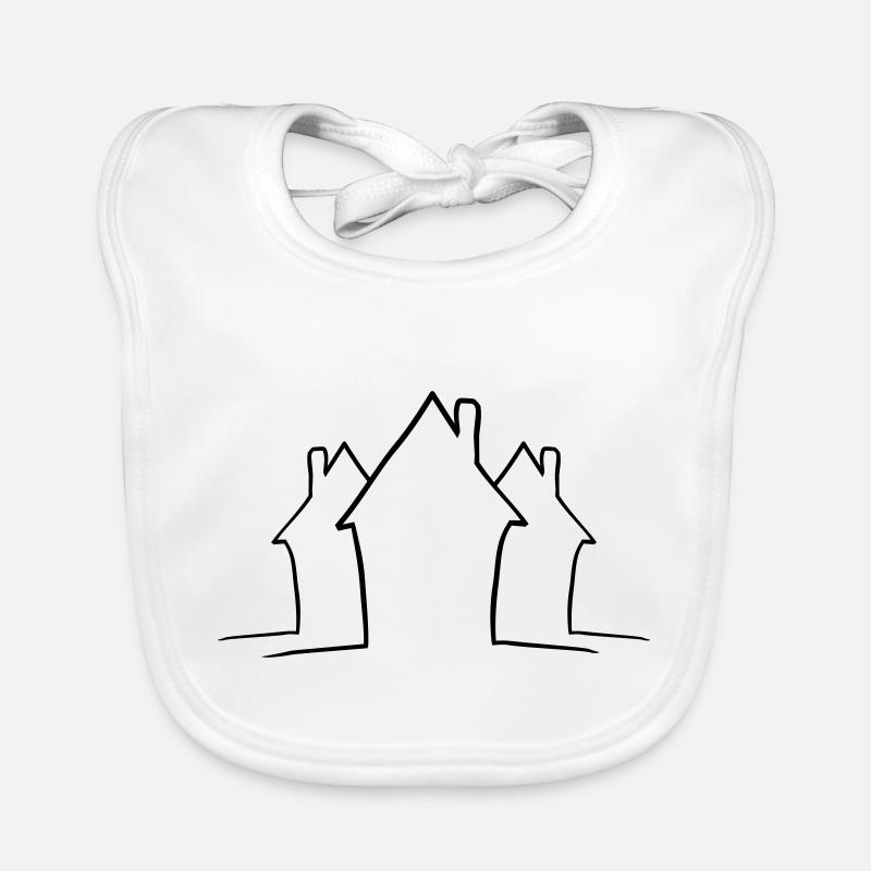 Lignes de maisons de quartier Bavoir bio Bébé