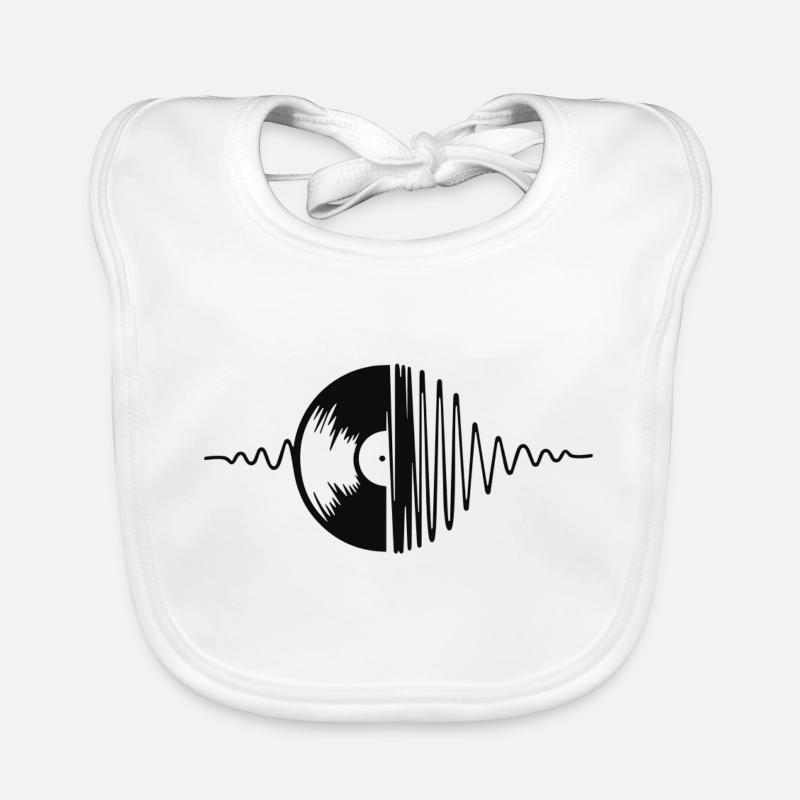 Schallplatten Design Baby Bio-Lätzchen
