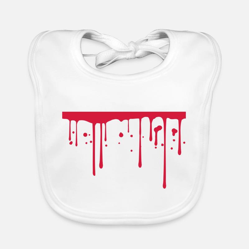 Blood drops underlined line Organic Baby Bibs
