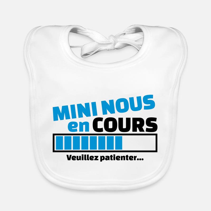 mini nous en cours - Bavoir bio Bébé - blanc
