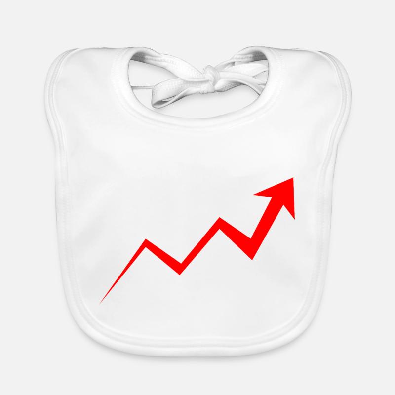 steigender Kurs - rot Baby Bio-Lätzchen