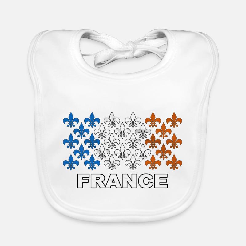 France fleurs de lys Bavoir bio Bébé