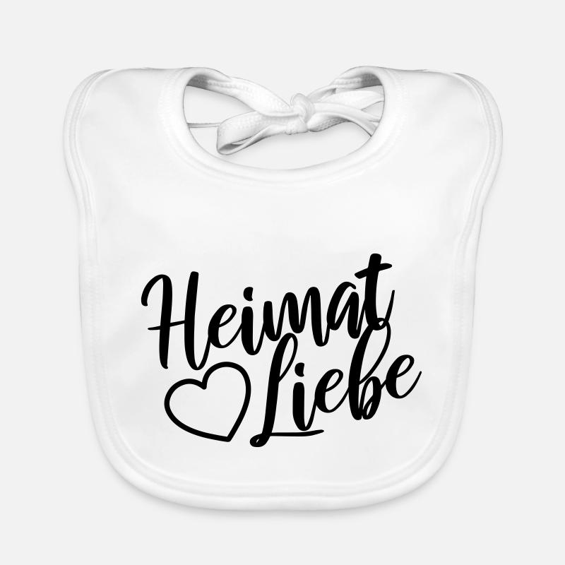 Heimatliebe - Baby Bio-Lätzchen - Weiß