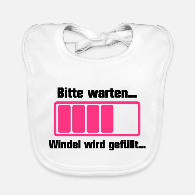 bitte warten windel wird gefüllt Baby Bio-Lätzchen