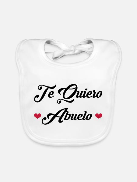 Abuelo Abuelito Nonno Familia Papi - Baby Bio-Lätzchen - Weiß - Vorne