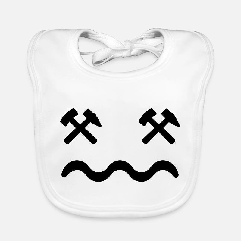 Face: Mallet & Iron (design color changeable) Organic Baby Bibs