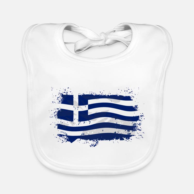 Greece Flag Baby Bio-Lätzchen