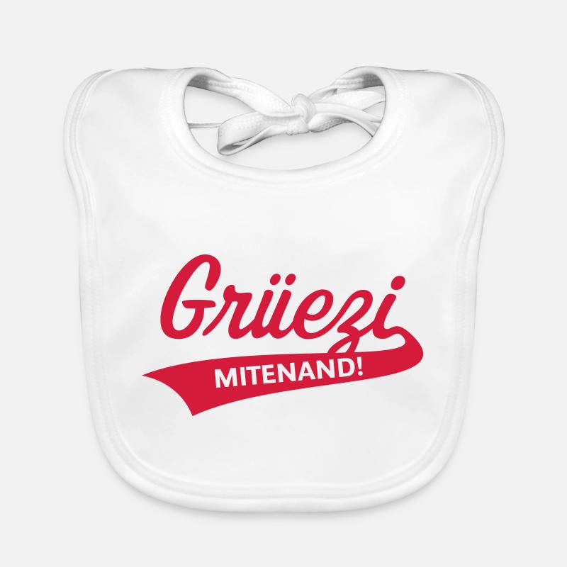 Grüezi Mitenand! (Switzerland / Schwizerdütsch) Organic Baby Bibs