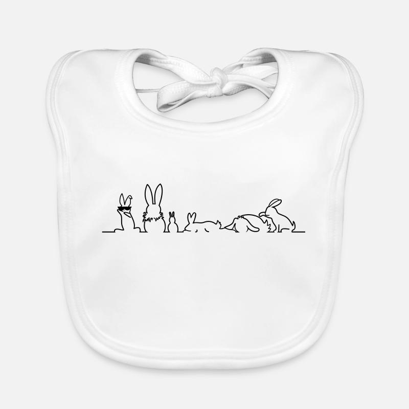 rabbits bande Organic Baby Bibs