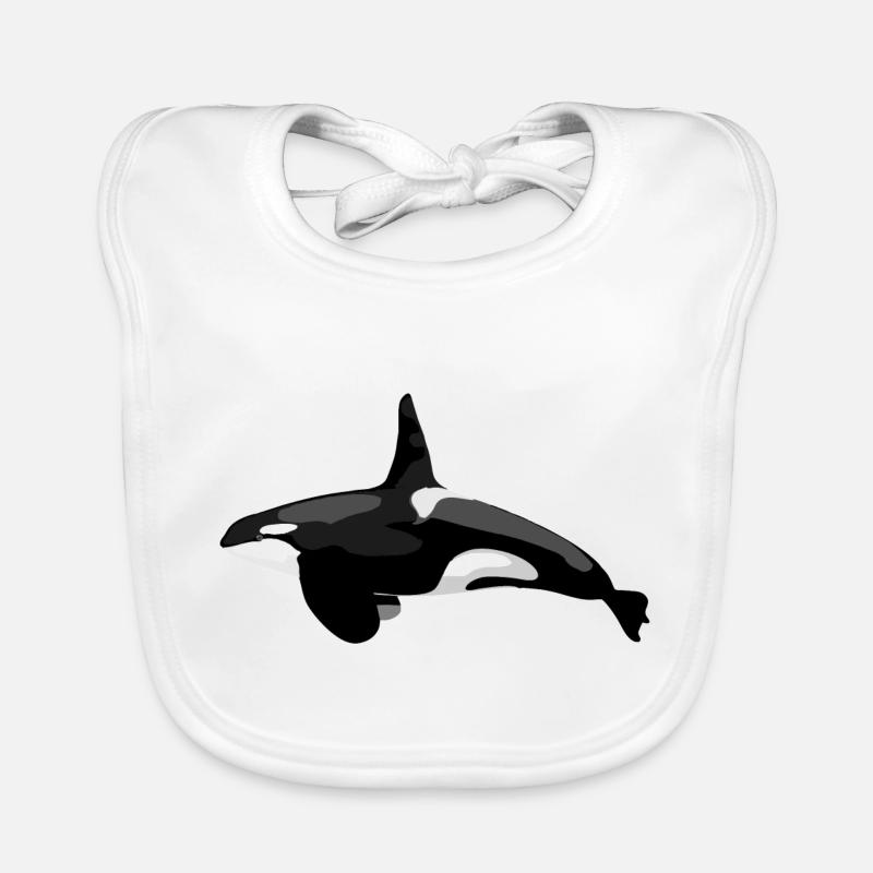 Orca - Bavoir bio Bébé - blanc