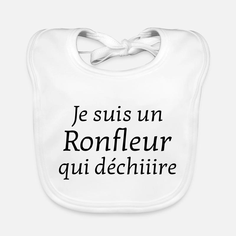 Snore Snorer Schnarcher Ronfler Ronfleur Organic Baby Bibs