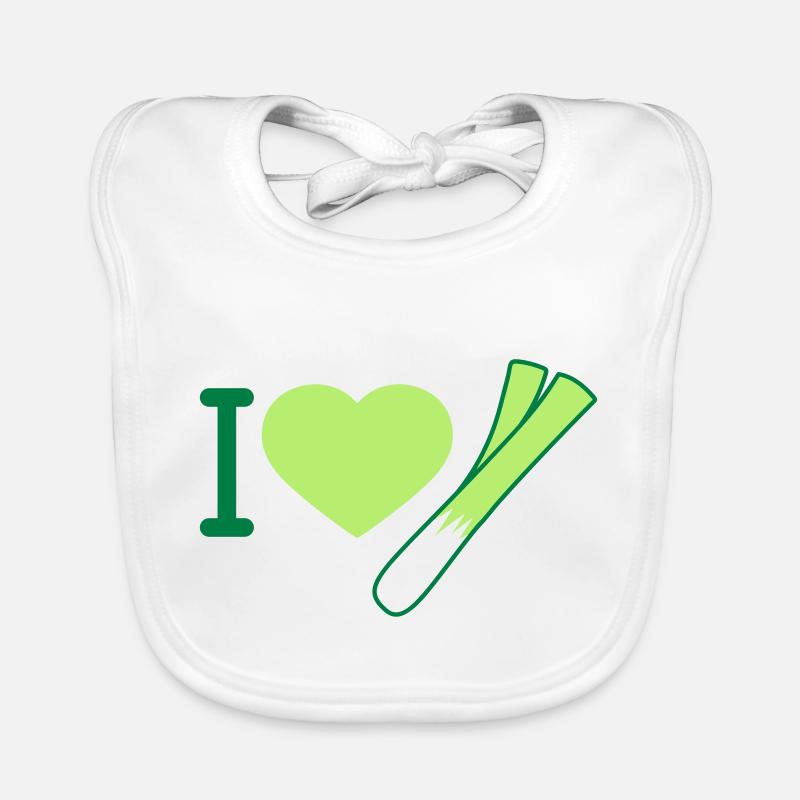 I love leeks Organic Baby Bibs