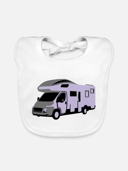 Wohnmobil - Baby Bio-Lätzchen - Weiß - Vorne