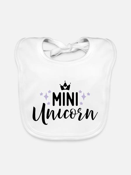 Unicorn - Bavoir bio Bébé - blanc - Devant