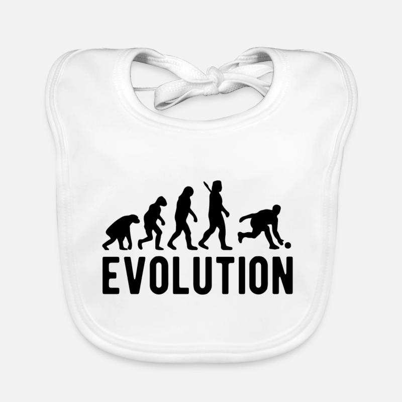 Bowling evolution bowling sport bowling gift idea Organic Baby Bibs
