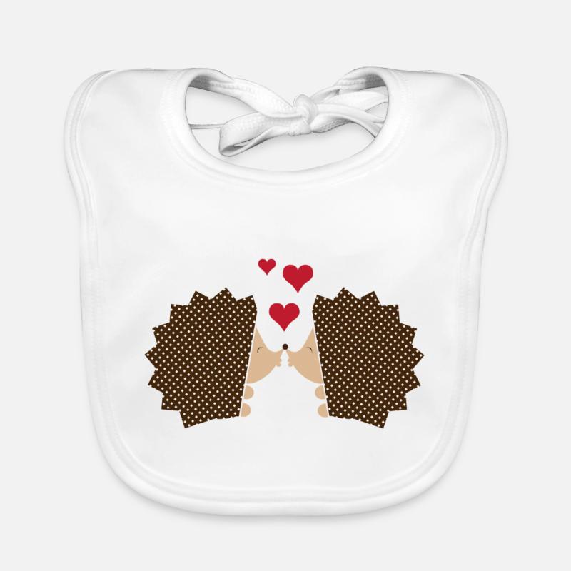 Hérisson et amour Bavoir bio Bébé