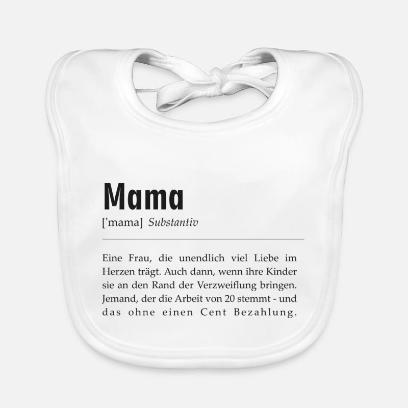 Spruchdesign - Mama Baby Bio-Lätzchen