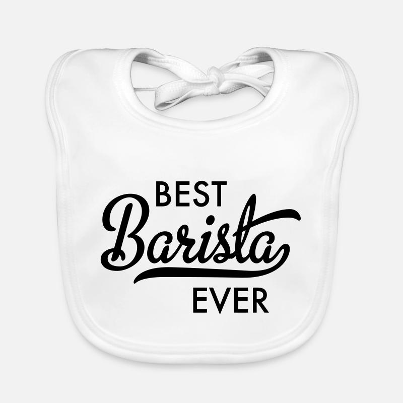 Barista - Bavoir bio Bébé - blanc